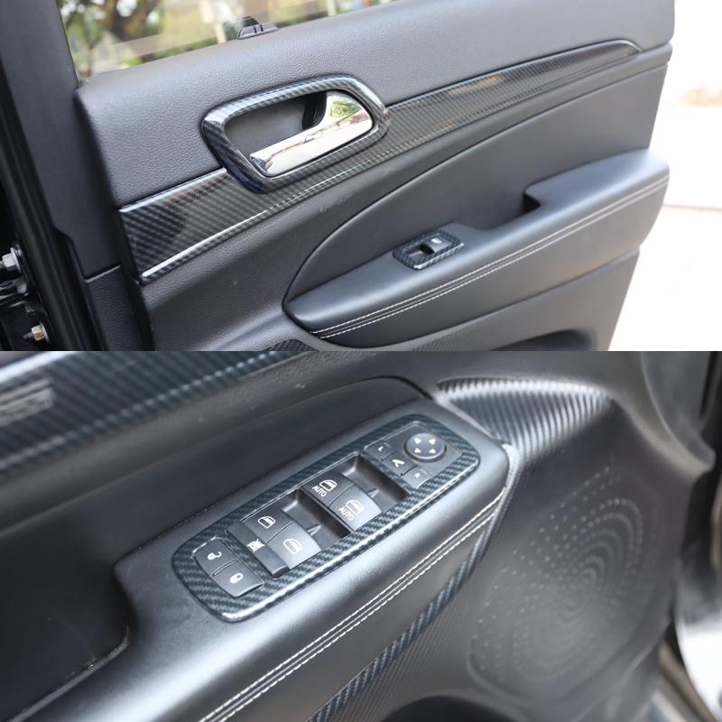 For Jeep Grand Cherokee Car Steering Wheel Dashboard Panel Cover Decoration Sticker Full Sets Interior Modification Accessories