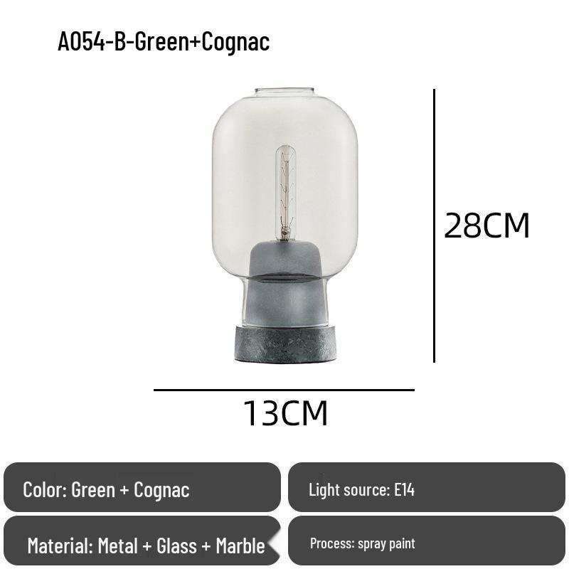 Nordic Modern Minimalist Glass Bedside Lamp for Designer Showrooms, Hotels & B&Bs