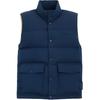 Solid Color Single-Breasted Stand Collar Sleeveless Down Jacket Men Outerwear Navy-Blue CT728-WAE