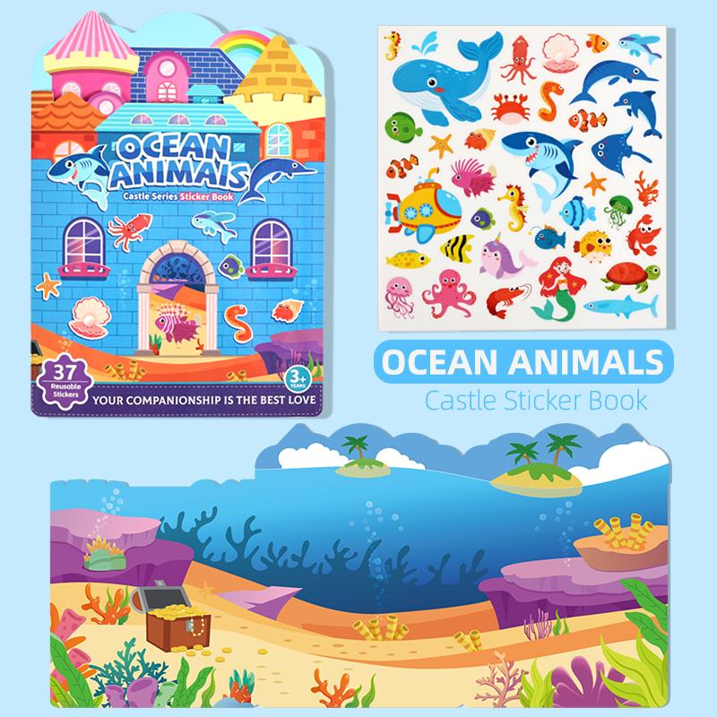 Reusable New Sticker Book For Kids - Cartoon Animal Vehicle Themed Busy Toy Gift For Boys Girls Educational Fun