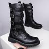 Men’s Motorcycle Boots Western Boots Black Jockey Boots Casual High Boots Plus Size
