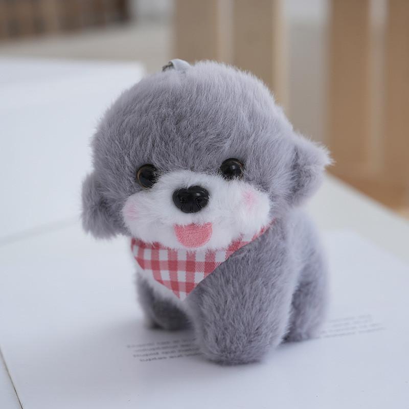 Dog Plush Adorable Keychain With Plush And Pp Cotton Filling For Decor Bag