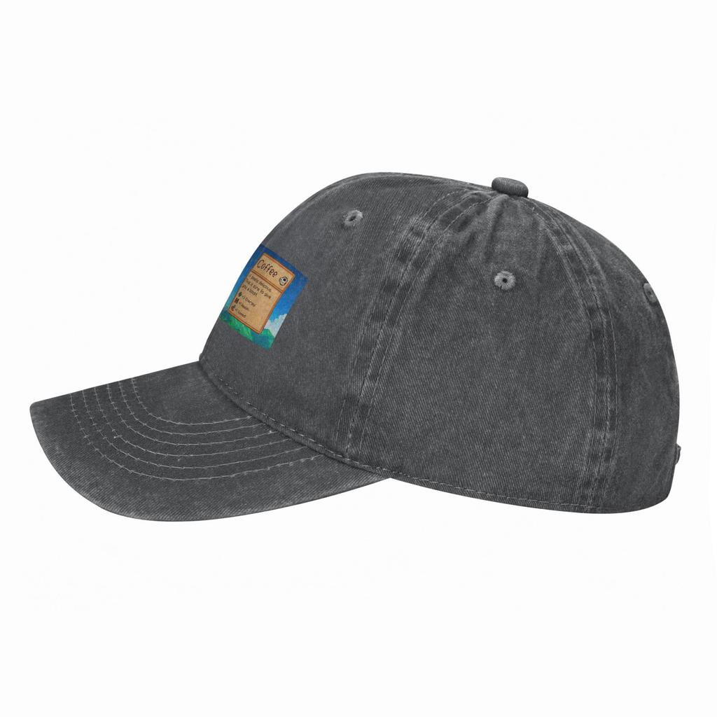Stardew Valley Coffee Classic Denim Fabric Cap Casual Baseball Caps Adjustable Hat Summer Unisex Baseball Hats