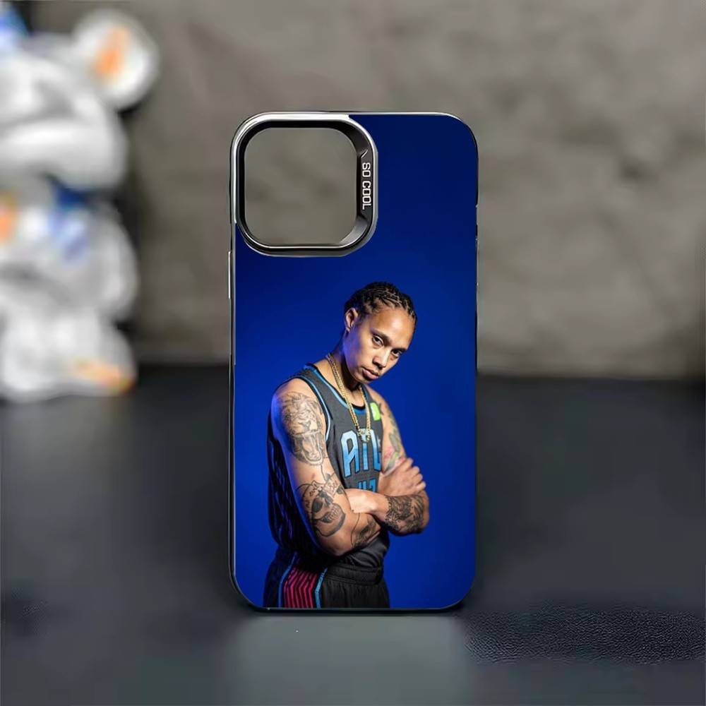 B-Brittney Griner 42 Phone Case For iPhone 17 16 15 14 13 12 11 Pro Max Plus Silver Candy Matte Cover