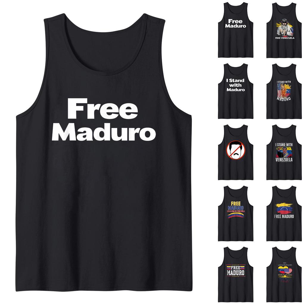 Women's Sleeveless Shirt Tops Vest Dressy Casual Loose Printed Tops Sleeveless Crewneck Tank Tops