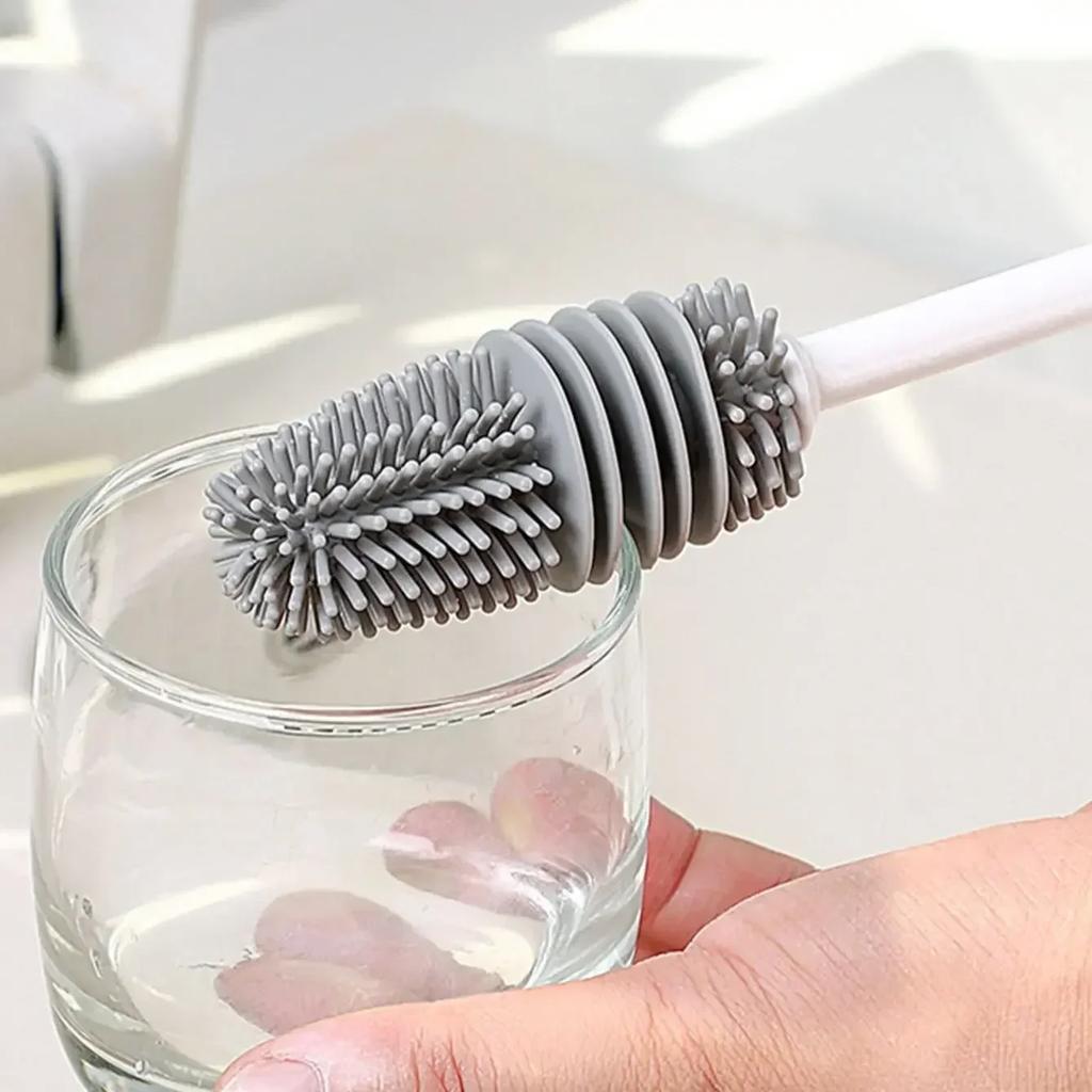 1pc-Long Handle Silicone Bottle Brush Cleaning Brush Kitchen Cleaning Cup Brush Thermos Glass Brush Cleaning Tools