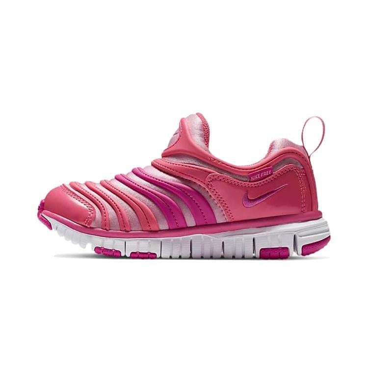 (PS) Nike Dynamo Free Marathon Running  White Pink  Kids  343738-631 EU 28