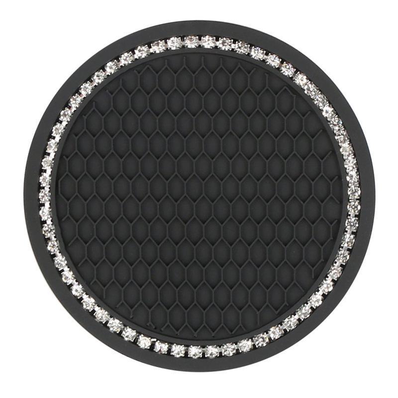 Creative Honeycomb Car Coaster: Cross-Border Multifunctional Storage with Rhinestone Anti-Slip Mat