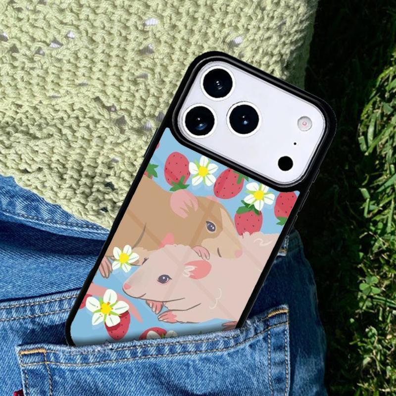 Cute Rattie Rats Phone Case Cover for IPhone 11 12 13 14 15 16e 17 Pro Max Coque for IPhone 17 Air