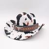 Western Cowboy Felt Hat Men'S And Women'S Versatile Cow Vintage Woolen Jazz Hat Top Hat