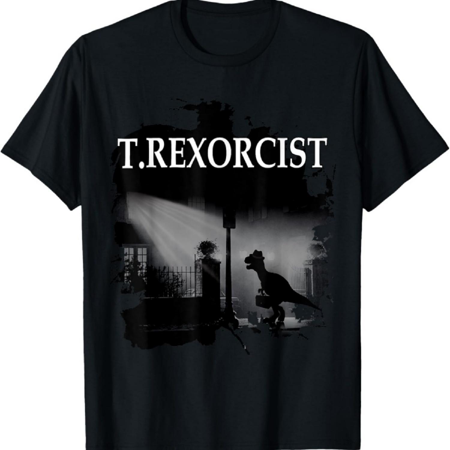 Tyrannosaurus Rex Tee Shirt - T.rexorcist Dinosaur Parody T-Shirt S