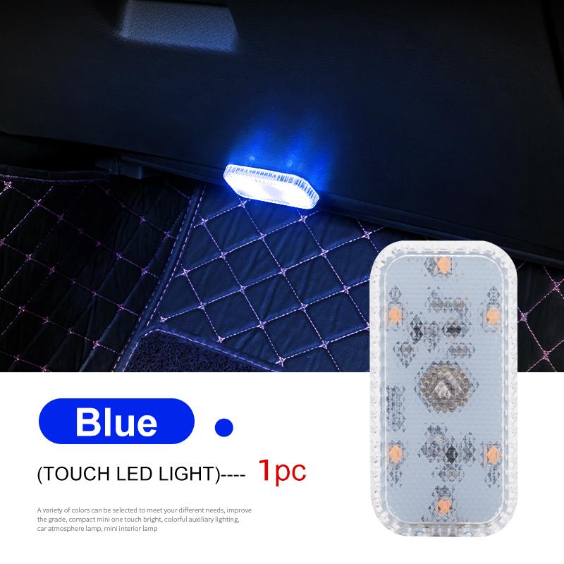 LED Touch Light Mini Kabellose Auto Innenbeleuchtung Auto Dachhimmel Leselampe für Kofferraum Staufach USB-Aufladung