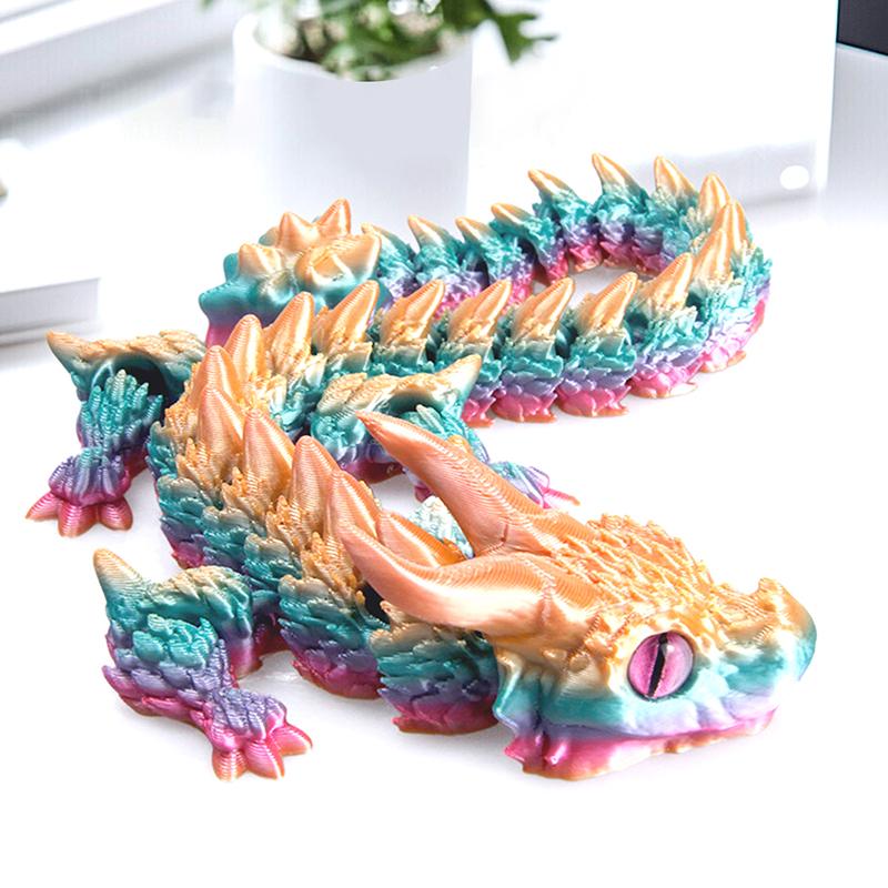 1 Piece Desk Ornament Toy New 3D Print Akatsuki Magic Dragon Model Multi-Joint Movable Creative Table Home Decoration Gift