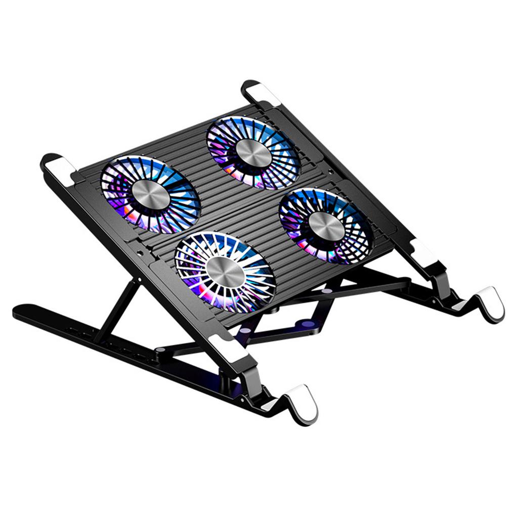 Portable Laptop Cooling Pad Radiators Stand with 7 Adjustable Height Keep Your Notebook Cool and Stable Performances