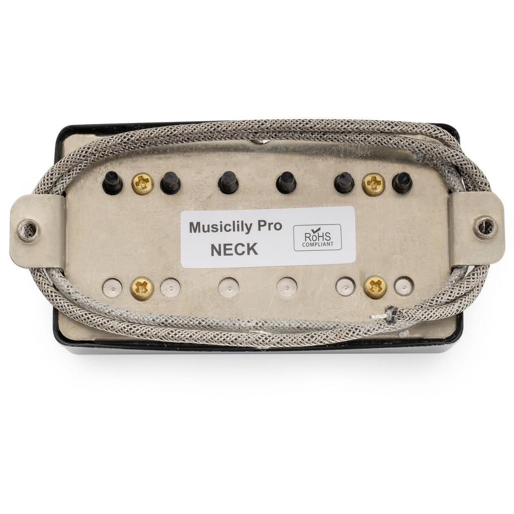 Musiclily Pro Alnico 5 Covered Humbucker Neck for LP Electric Black LP-CBLA Pickup, 7.8K Gold, Guitars,