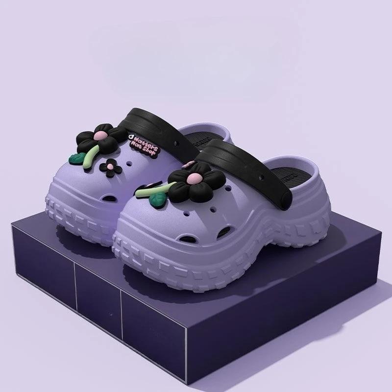 Fashion Slides Height Outside Sandals Korea Style Woman Slippers Non Slip Clappers Summer Footwear Top Designs New 39 Shoes for Women