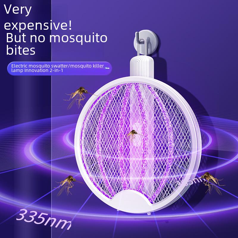 2023 4-in-1 Foldable Electric Mosquito Swatter & Trap with Rechargeable Light