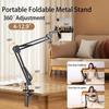4-12.9” Obrotowy Stojak na Tablet Stojak na Telefon Długie Ramię Metalowy 180° Regulowany Uchwyt Do iPad Pro Air Xiaomi iPhone Huawei Samsung