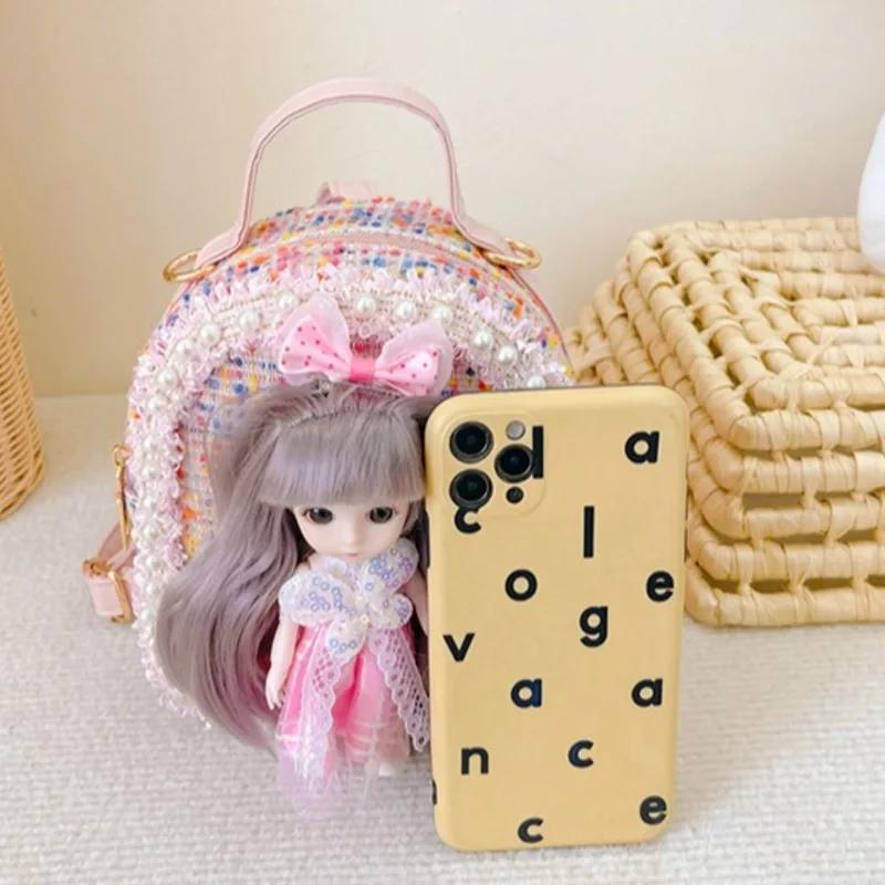 Girls Backpacks Cute Princess Backpack with Doll Crossbody Bag for Kids Toddler Preschool Bookbags Elementary School Bags