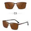 Men's Sunglasses, Metal Square Sunglasses, UV-proof Driving Fishing Sunglasses.