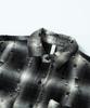 Lekim Grunge Check Shirt (Black)