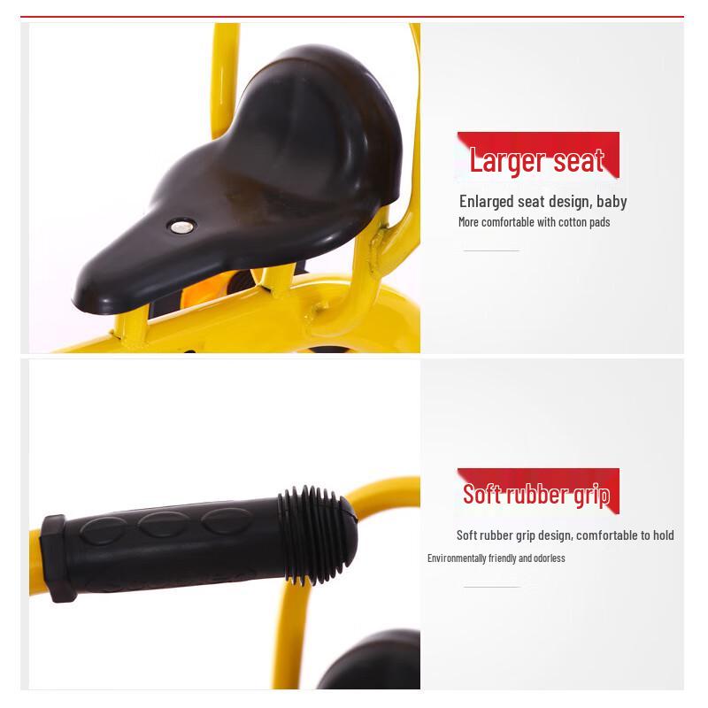 KESSZAL Kids' Dual-Seat Tricycle