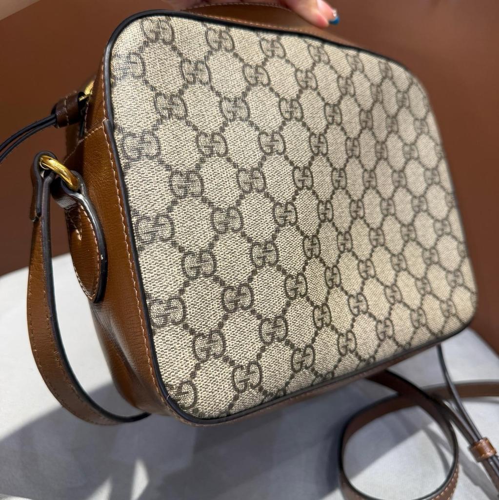 [Pre-Owned] Gucci Horsebit 1955 Small Shoulder Bag 'Beige/Ebony' - Excellent #B2X0G4