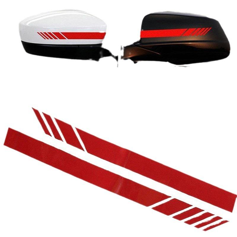 Car Rearview Mirror Sticker Striped Car Decal Sticker Rearview Mirror Matching Sticker