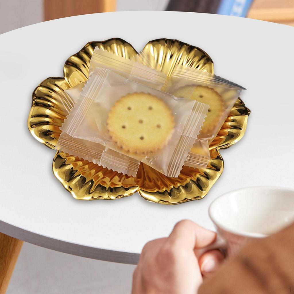 Zlatý servírovací tác Stojan na dort Držák na prsteny