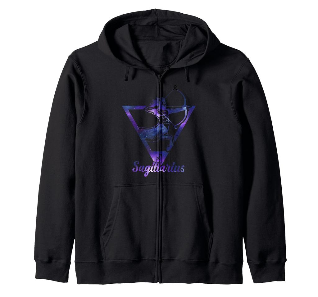 Sagittarius, Zodiac Sign, Archer, Astrology, November Birthday, Zip-up Hoodie