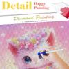 CHENISTORY Diamond Painting 5D DIY Cat Diamond Embroidery Full Drill Round Animal Mosaic Picture Rhinestones Wall Art Decortion