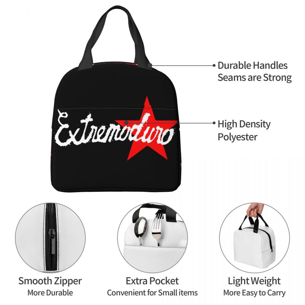 Extremoduro Album Rock Band Thermal Insulated Lunch Bag for Office Portable Food Bag Thermal Cooler Lunch Boxes