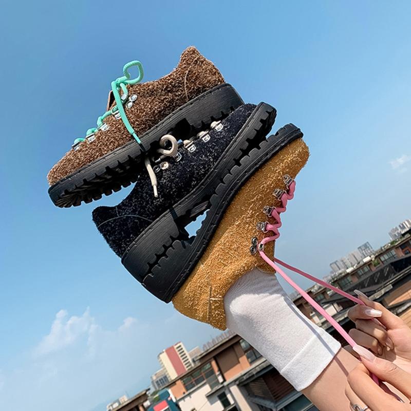 Fashion AIYUQI 2025 New Suede Women's Derby Shoes Retro Non-slip Oxford Shoes Female Large Size Fashion Loafers for Women