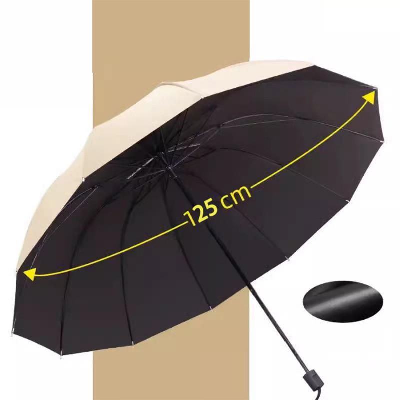 Sturdy Windproof & Rainstorm Resistant Extra Large Three-Fold Umbrella for Three