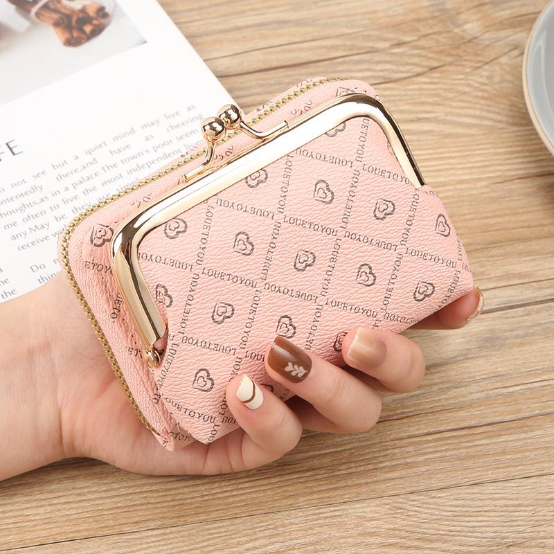 New Women's Wallet Fashion Zip Coin Purse Multi-Card Holder Compact Money Clip