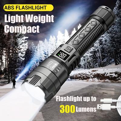 Ultrahelle wiederaufladbare LED-Taschenlampe mit einstellbarer Brennweite und leichtem Design, geeignet für Outdoor-Camping, Angeln, Wandern, Erkundung