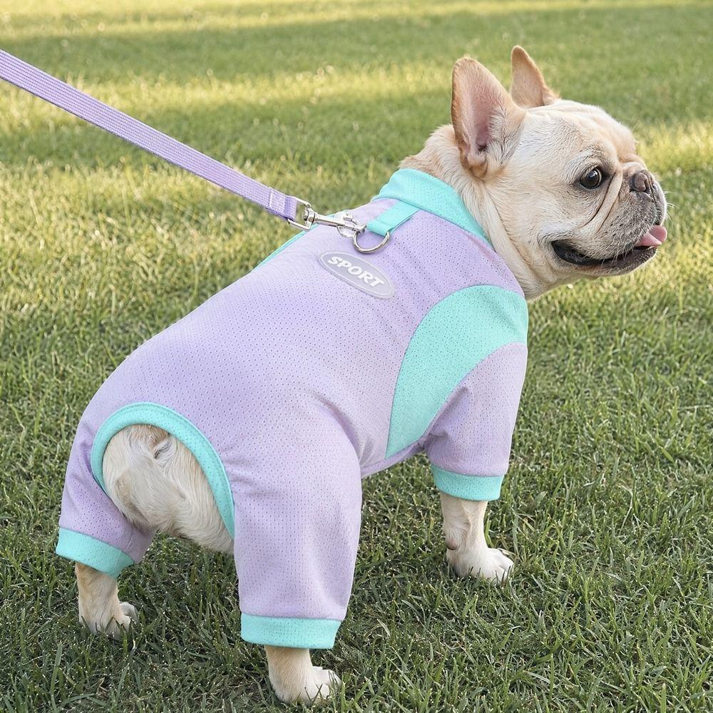 Long Sleeve Dog Jumpsuit Breathable Dog Sunscreen Suit Dog Four-legged Clothes Sun Protection