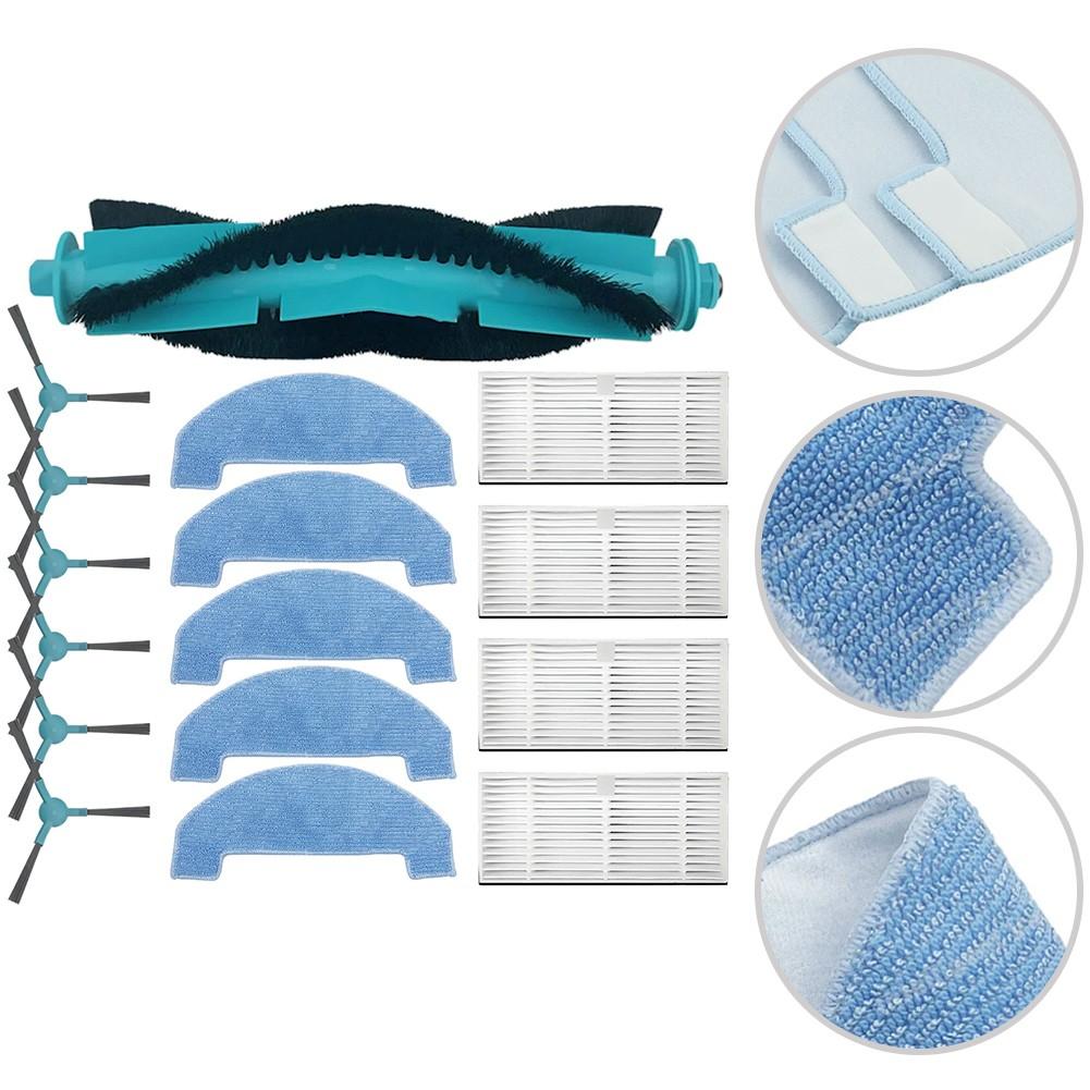Replacement Brushes Filters Mop Cloth Kit for TESLA For RoboStar iQ400 Plus