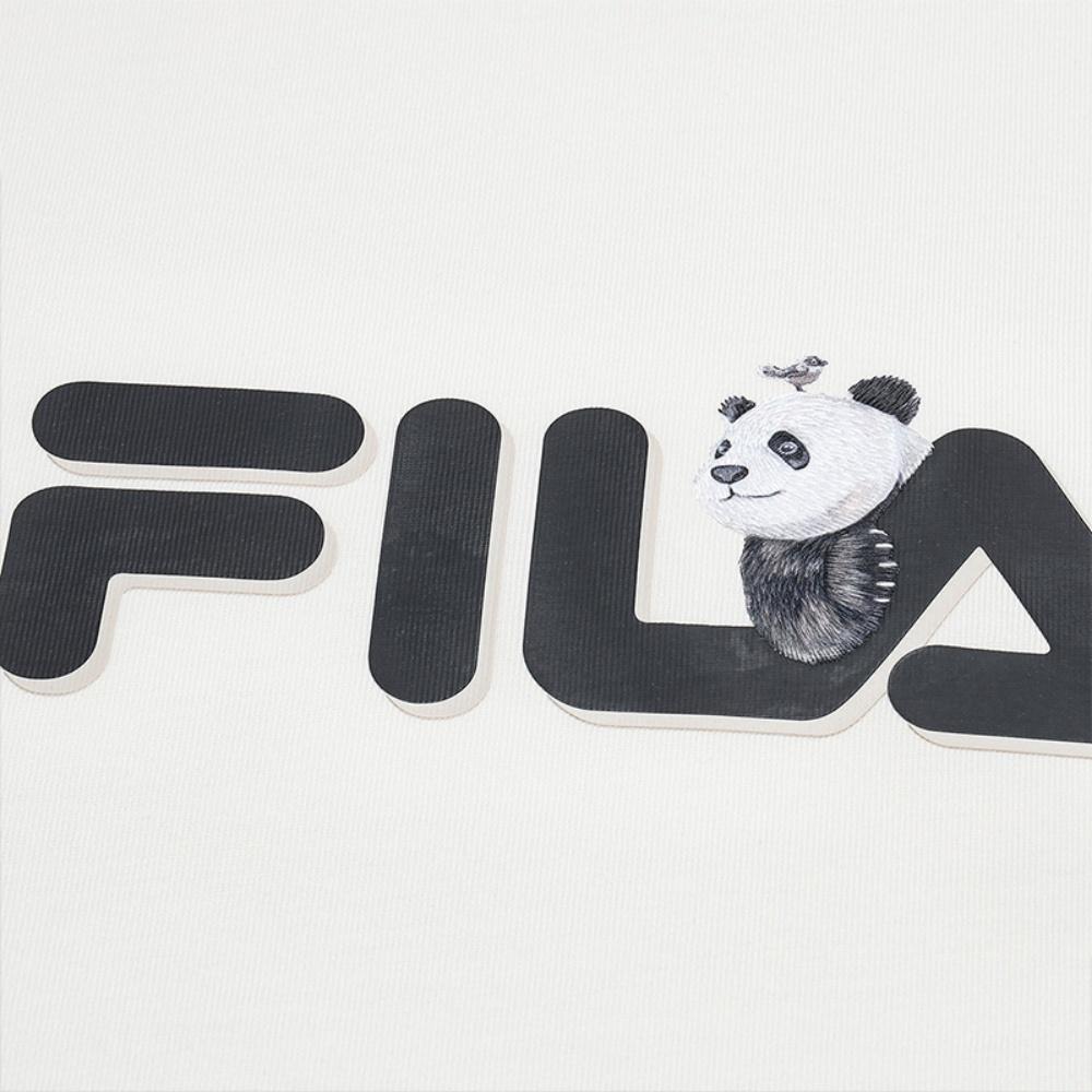 Fila Heritage Panda T Fashion Simple Classic Retro Trendy Casual Versatile Comfortable Loose Knit Short Sleeve T-Shirt Unisex Tops F51U538103F-WT