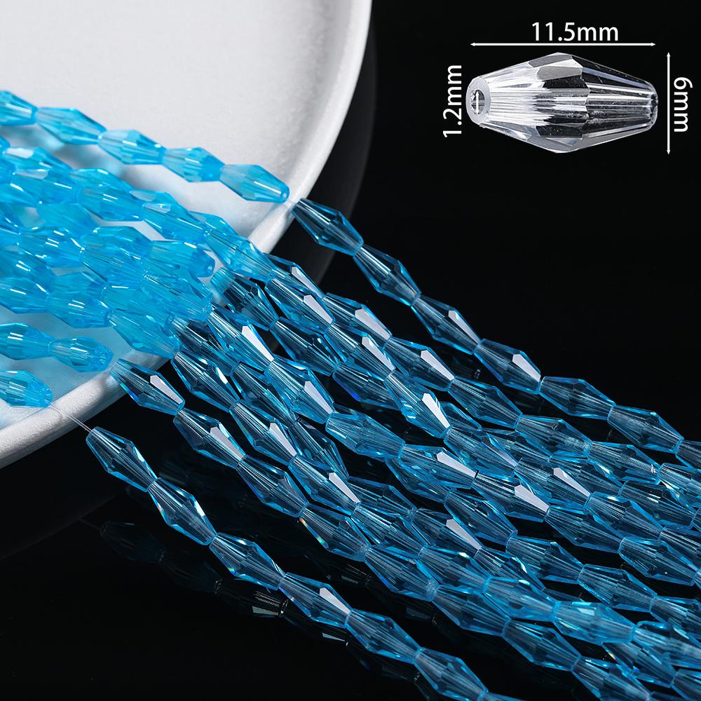 1 Strand About 50/67/72pcs Colored Faceted Bicone Glass Beads Spacer Beads for DIY Bracelets Necklaces Jewelry Making Supplies