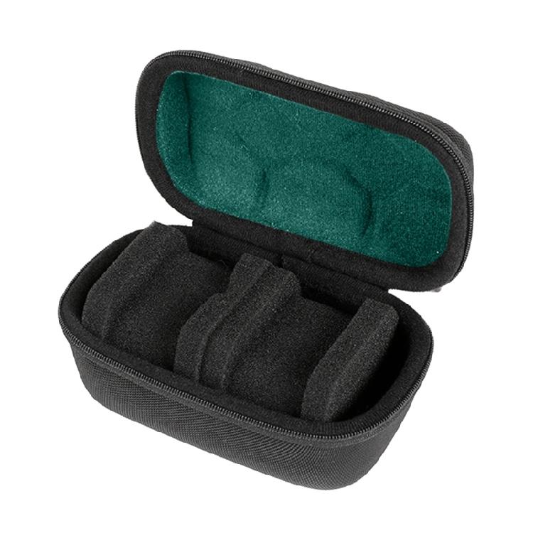 

Drop-resistant 2 Slot Watch Carrying Case Storage Box for Wristwatch Soft Interior Watch Container Shockproof Dustproof зелений