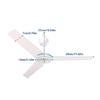 27.5inch Small Ceiling Fan 3 Blade Modern Indoor Outdoor Ceiling Fan with Quiet Motor for Bedroom 220V 50Hz