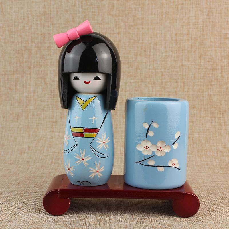 Japanese Puppet Doll Kimono Sakura Cartoon Dolls Home Decoration Cuisine Sushi Restaurant Ornament Girl Cute Desktop Gift 1/3Pcs