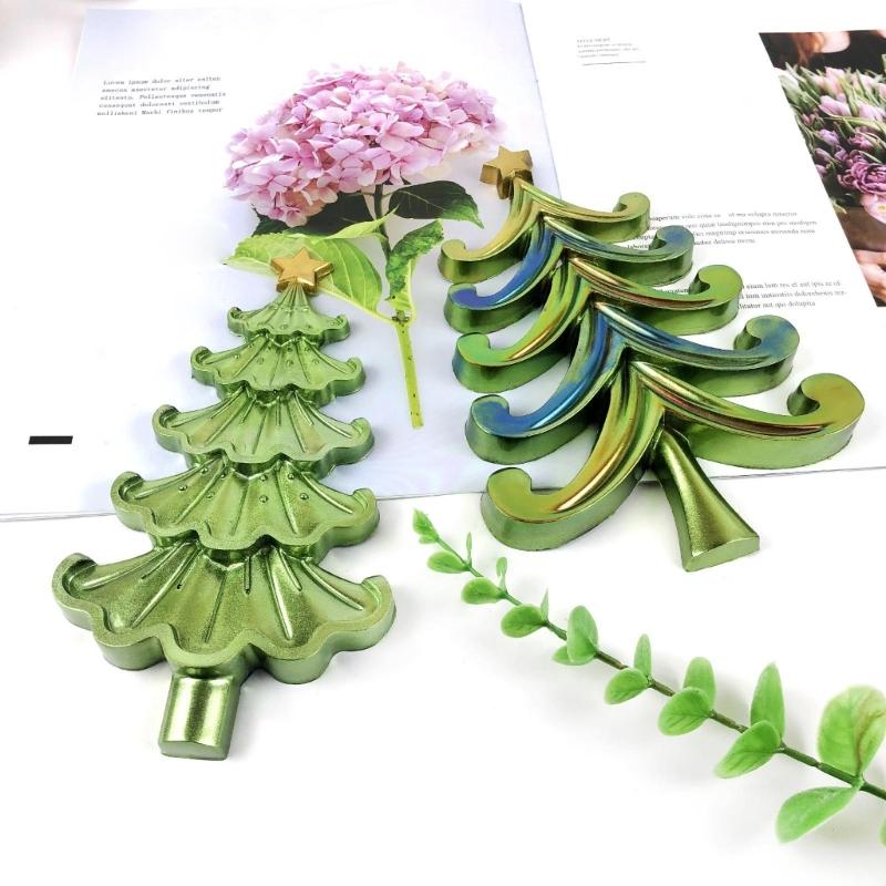Diy Crystal Drop Glue Aromatherapy Gypsum Abrasive Three-dimensional Christmas Tree Decor Ornament Pendant Silicone Mold