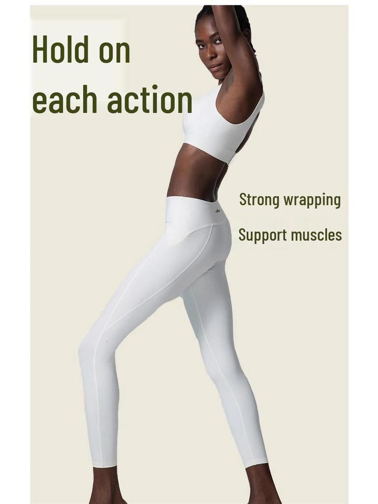 Pantalons de Yoga pour Femmes à Taille Haute Push-Up - Longueur Neuf Points, Leggings de Fitness Sensation Seconde Peau
