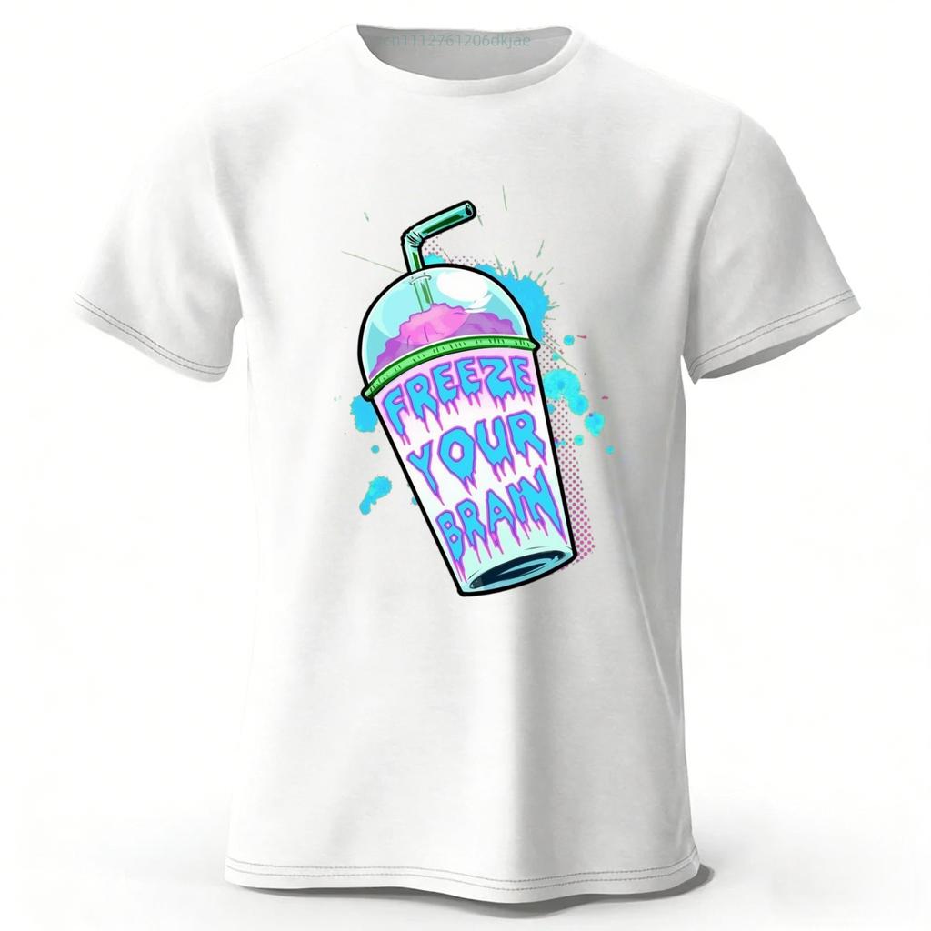 Summer Carnival Cotton Printed ShortSleeve TShirt  Mens Daily Street Casual Trendy Tee PlusSize Loose Running Sports Top