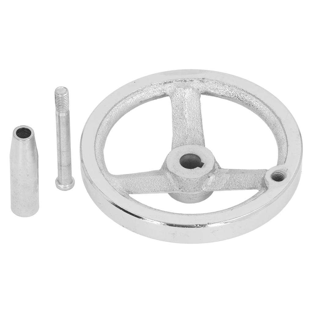 12Mm X 100Mm - Roue À Main Ronde En Bakélite Noire À 3 Rayons Avec Poignée Tournante Pour Tour