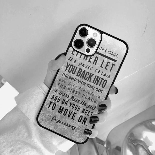 GREY'S ANATOMY QUOTES Phone Case Cover For iPhone 17 Air 15 Pro MAX 16 Plus 14 12 11 13 Coque