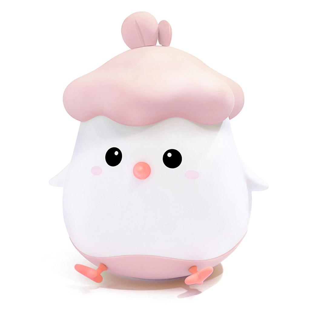 Cute Chick Shape Patting Mini Night Light Usb Charging Two Modes Bedside Lamp For Kids Children Adult Room