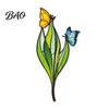 Colorful Yard Stakes Planter Insert Stake, Double-Sided, Flower Pot Decor Metal Garden Decorative Insect Animal Stake for Plant Pots Bed Decoration